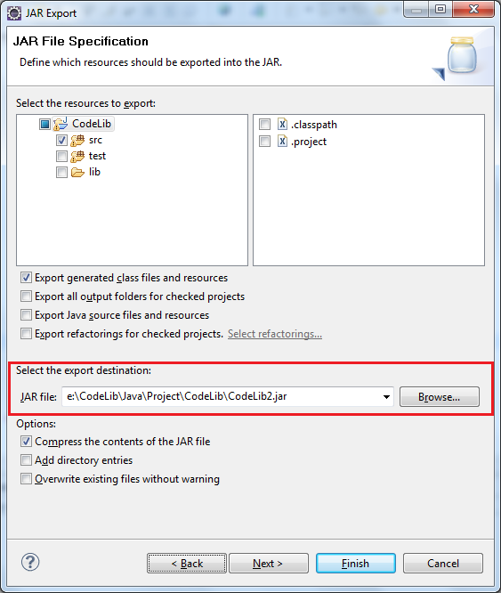 How to create JAR file in Eclipse